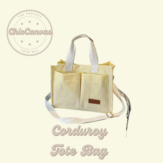 [NEW] ChicCanvas™️ Corduroy Tote Bag