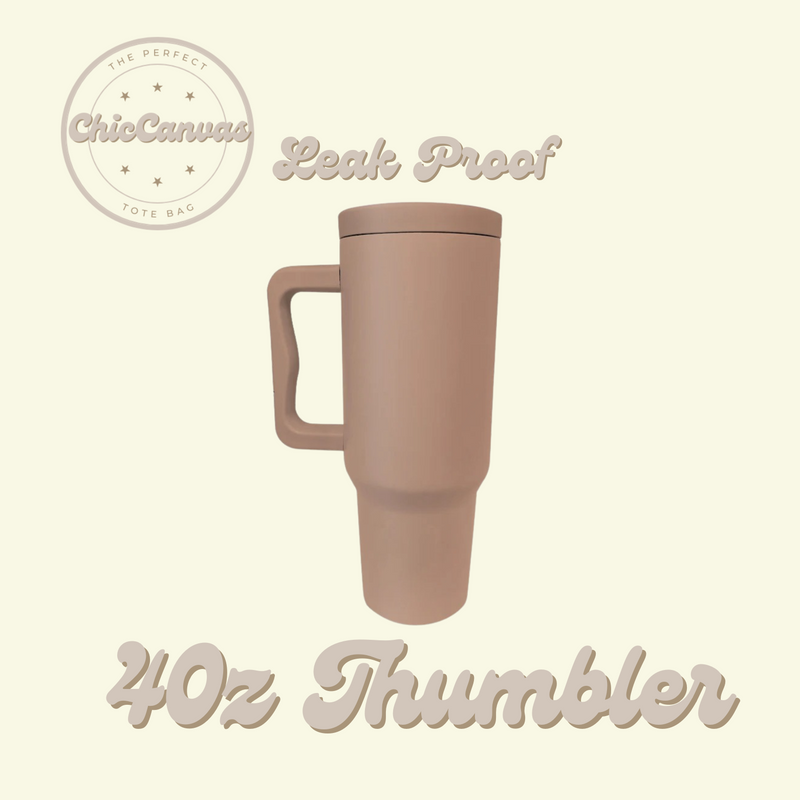 ChicCanvas™ Leak-Proof 40 Oz Tumbler